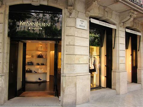 Yves Saint Laurent Shops in Barcelona, Catalunya, Spain.